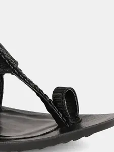 AURELIA Women Black One Toe Flats