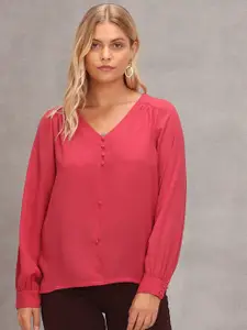 U.S. Polo Assn. Women U S Polo Assn Women Pink Solid Top