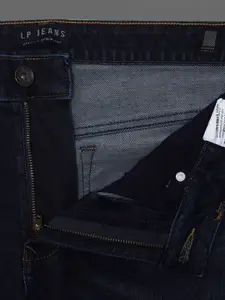 Louis Philippe Jeans Men Navy Blue Slim Fit Light Fade Jeans