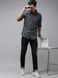 SPYKAR Men Slim Fit Printed Pure Cotton Casual Shirt