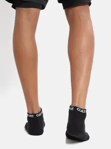 CULT Men Pack Of 3 Solid Low-Cut Ankle-Length Socks