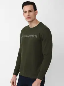 Van Heusen Sport Men Olive Green Sweatshirt
