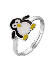 GIVA Girls 925 Sterling Silver Rhodium Plated Designed Finger Ring