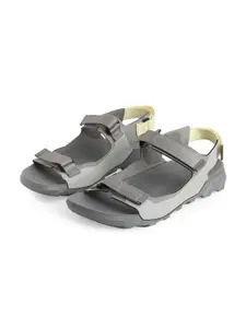 ECCO Womens Amphibian Concrete Textile Regular Sandals