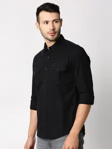 Pepe Jeans Men Black Casual Shirt