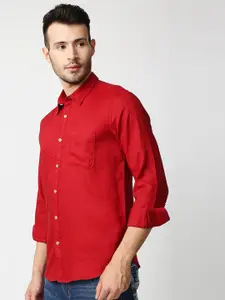 Pepe Jeans Men Red Casual Shirt