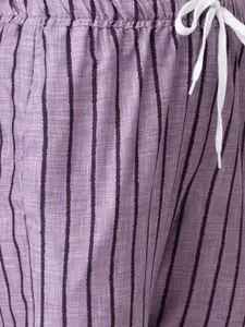 FashionRack Woman Grey & Black Striped Lounge Pants