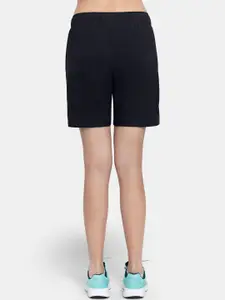 Amante Women Black Low-Rise Running Sports Shorts