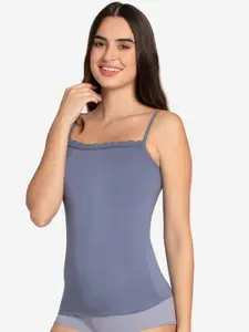 Amante Women Blue Solid Non-Padded Camisoles