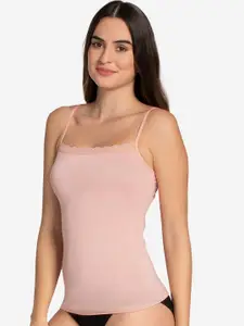 Amante Women Pink Solid  High Coverage Seamless Camisole