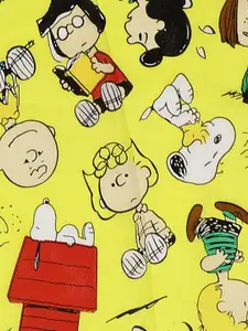 Free Authority Men Yellow & Black Peanuts Printed Bandana