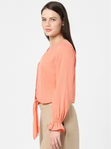 Vero Moda Orange Shirt Style Top