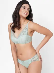 Wacoal Green Floral Bra Lightly Padded