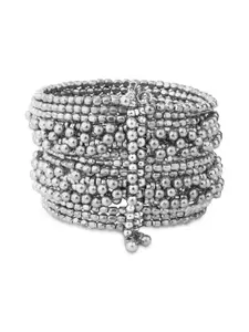 Fida Women Oxidised Silver-Plated Bangle-Style Bracelet