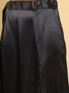 Soch Women Black Solid Saree Shapewear