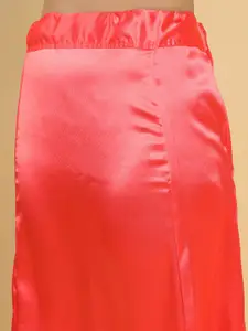Soch Women Coral Orange Satin Petticoat