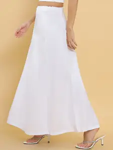 Soch Women White Solid Cotton Saree Shapewear