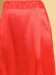 Soch Women Red Solid Saree Shapewear