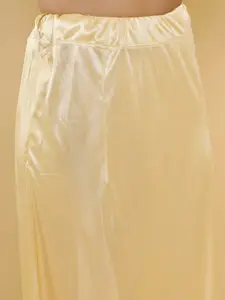 Soch Women Yellow Solid Saree Shape-Wear