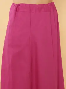 Soch Women Pink Rani Cotton Blend Solid Petticoat Shapewear