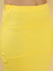 Soch Women Yellow Solid Saree Shape-Wear