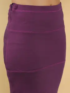 Soch Women Purple Solid Saree Shapewear