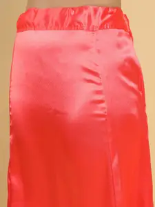 Soch Women Orange-Colored Solid Saree Shapewear