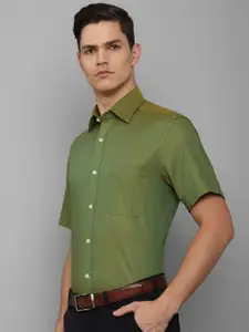 Louis Philippe Men Olive Green Slim Fit Formal Shirt