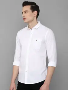 Louis Philippe Sport Men White Slim Fit Printed Casual Shirt