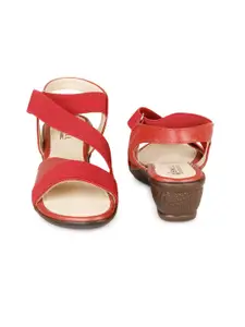 Denill Maroon Wedge Heels