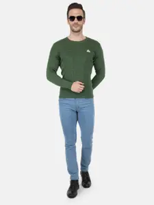 Monte Carlo Men Olive Green Pullover