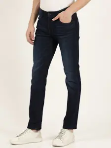 Wrangler Men Black Skanders Slim Fit Low-Rise Light Fade Cotton Stretchable Jeans