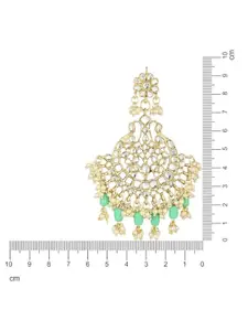 I Jewels Green Contemporary Drop Earrings