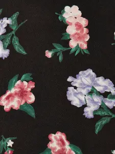 Honey by Pantaloons Women Black Printed Hooded Sweatshirt