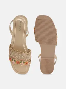 Marc Loire Women Beige Ethnic Open Toe Flats