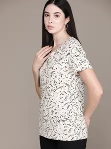 Macy's Karen Scott Abstract Printed Regular Fit Top