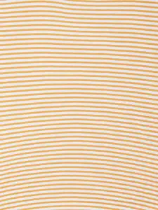 Dreamz by Pantaloons Women Orange Striped Pure Cotton Lounge T-shirt