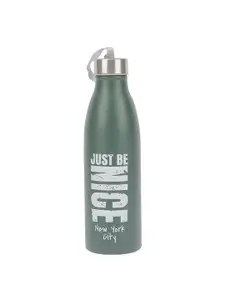 MARKET99 Teal Green Typography Printed Stainless Steel Water Bottles With Rope 750ml