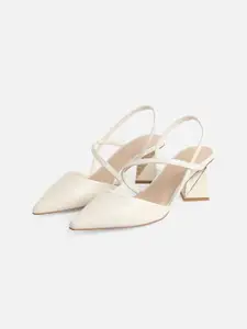 ALDO White Solid Block Pump Heels