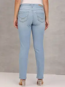 U.S. Polo Assn. Women U S Polo Assn Women Blue Straight Fit Light Fade Stretchable Jeans