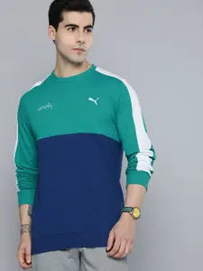 one8 x PUMA Men Colourblocked Slim-Fit Sweatshirt