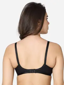 VStar Black Double layered maternity bra with detachable front flap