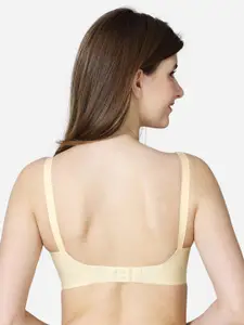 VStar Nude-Coloured seamed Non-Padded Cotton Bra