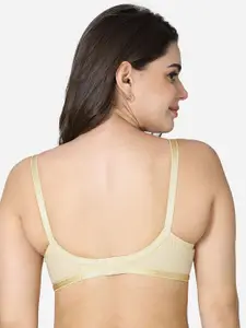 VStar Nude-Coloured Floral Push-up Non-Padded Cotton Bra