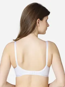 VStar White Solid Non Padded & Non Wired Bra