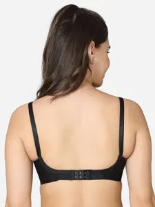 VStar Black Solid Non Padded & Non Wired Bra