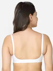 VStar White Solid Non Padded & Non Wired Bra