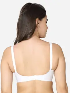 VStar White Solid Non Padded & Non Wired Bra