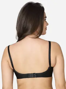 VStar Black Solid Non Padded & Non Wired Bra