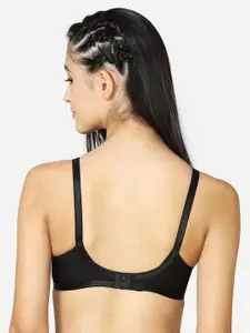 VStar Black Solid Non Padded & Non Wired Solid Bra